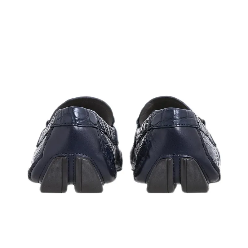 FERRAGAMO Gancini Casual Shoes Men's Blue-3