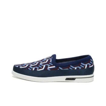 PRADA St Tropez Jacquard Knitted Loafers 'Blue'
