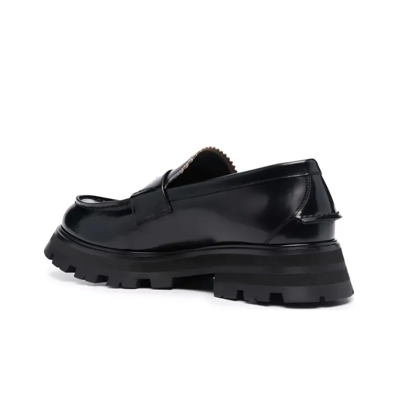 Alexander McQueen Ridged Slip-On Loafers-3