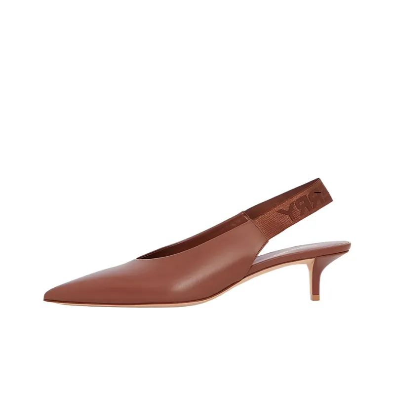 Burberry Chisel Slim Heel Mary Jane Shoes Women's Tan-0