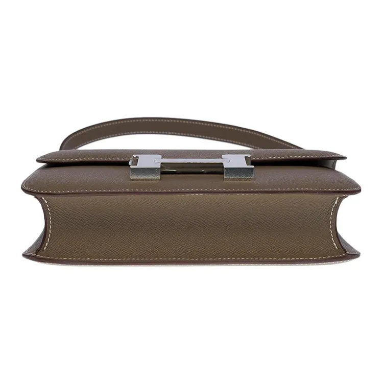 HERMES Constance Epsom Leather Crossbody Bag, Shoulder Bag Regular Women's 18 Etoupe Elephant Gray-4