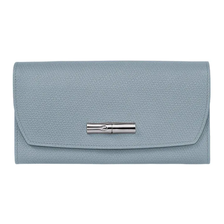 LONGCHAMP Roseau Cow Leather Wallet Women's Blue-0