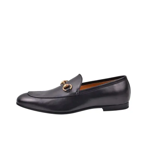 GUCCI Black Leather Horsebit Quentin Loafers