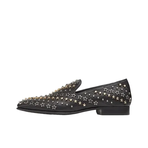 Jimmy Choo Thame Star-studded Leather Loafers