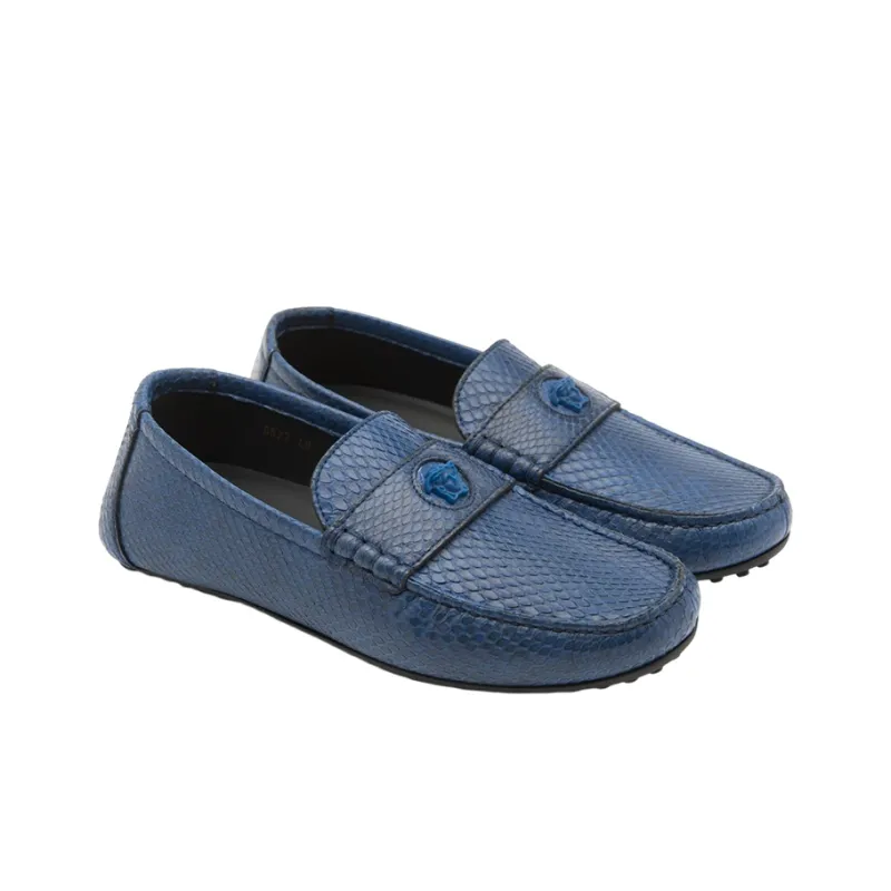 VERSACE Gommino Loafers Men Blue-1