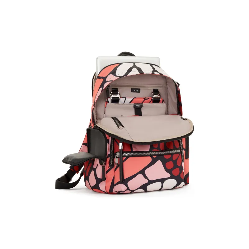 TUMI Voyageur Fabric Backpack Women's Orange & White-4