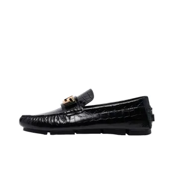 VERSACE Greca Loafer Croc Black
