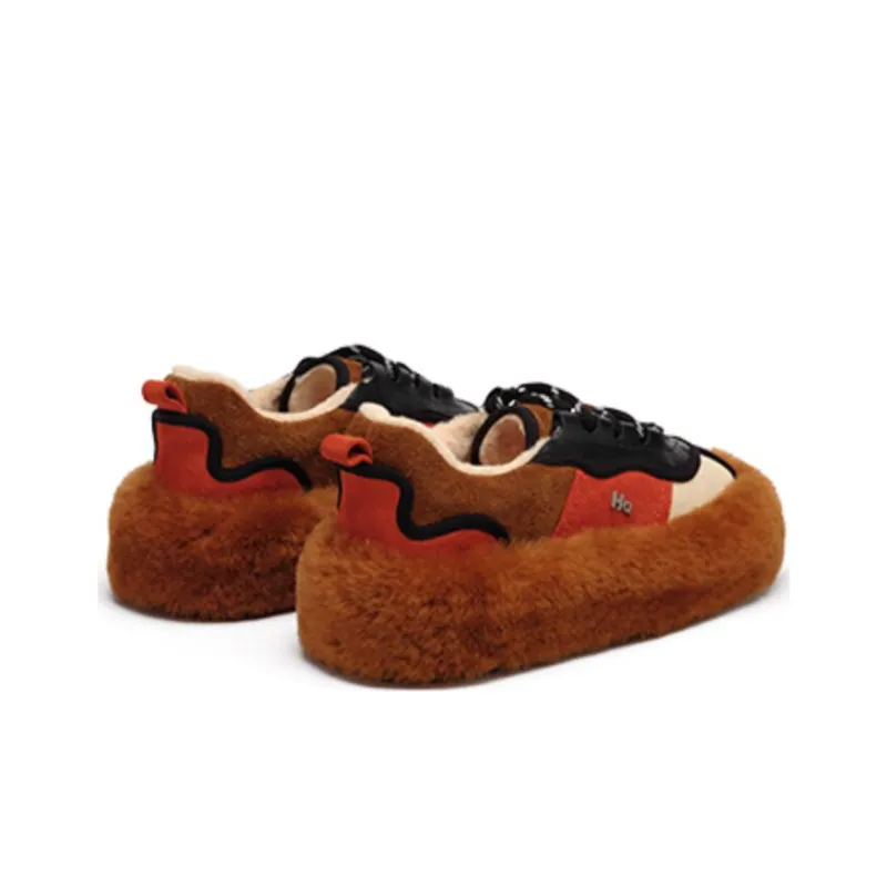 HALF AWAKE Low-Top Platform Shoes Women's Pink Orange-3