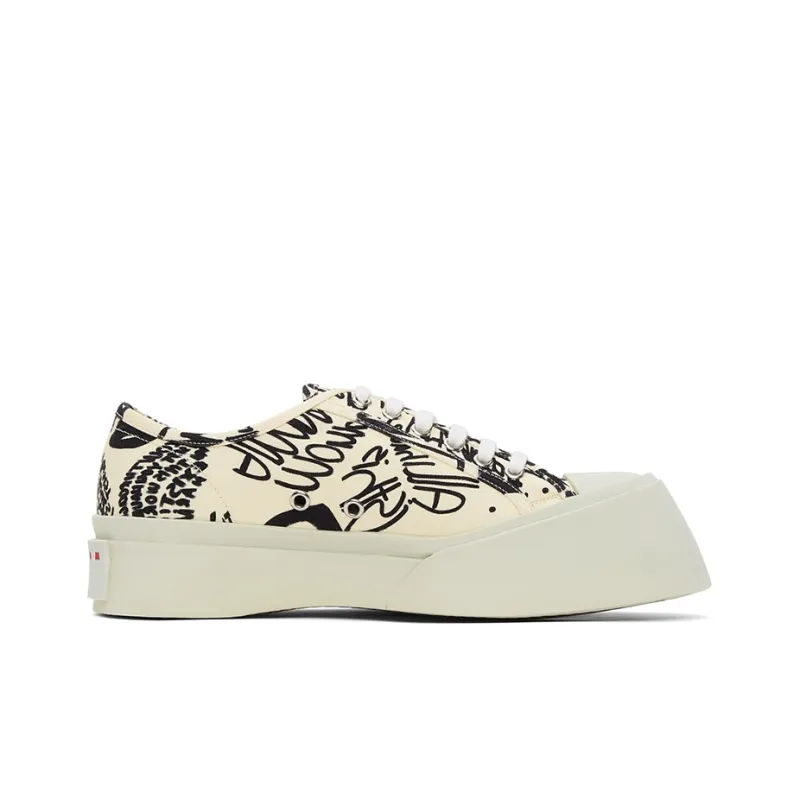 MARNI Platform Shoes Men's Printed Gray White-1