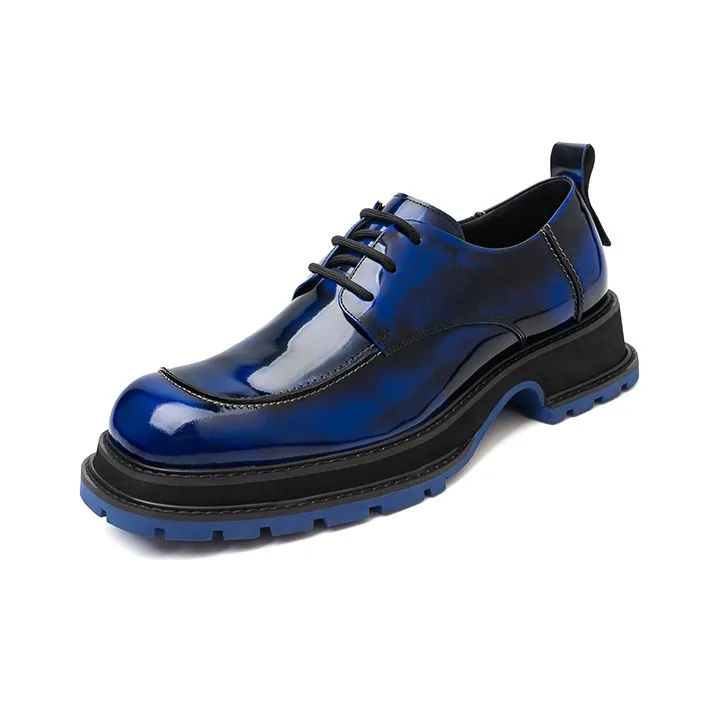 TUATARA T Roy Pearlescent Phantom Collection Platform Shoes Men's Black Blue-2