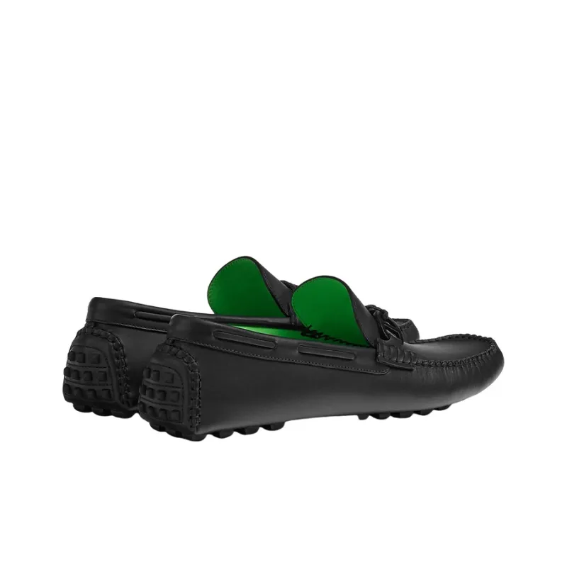 HERMES Alessandro Loafers Men's Black-4