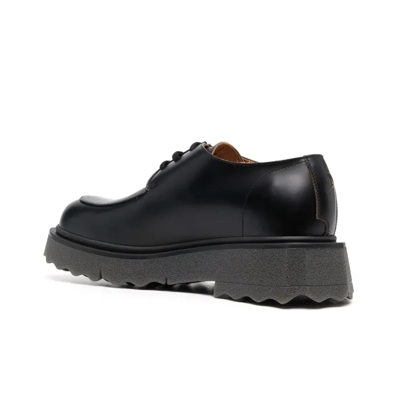 OFF WHITE Sponge Sole Paraboot Black Leather-3