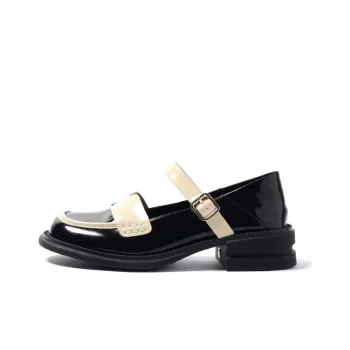STEVE MADDEN Mary Jane Shoes Women's Low Top Black/Ecru
