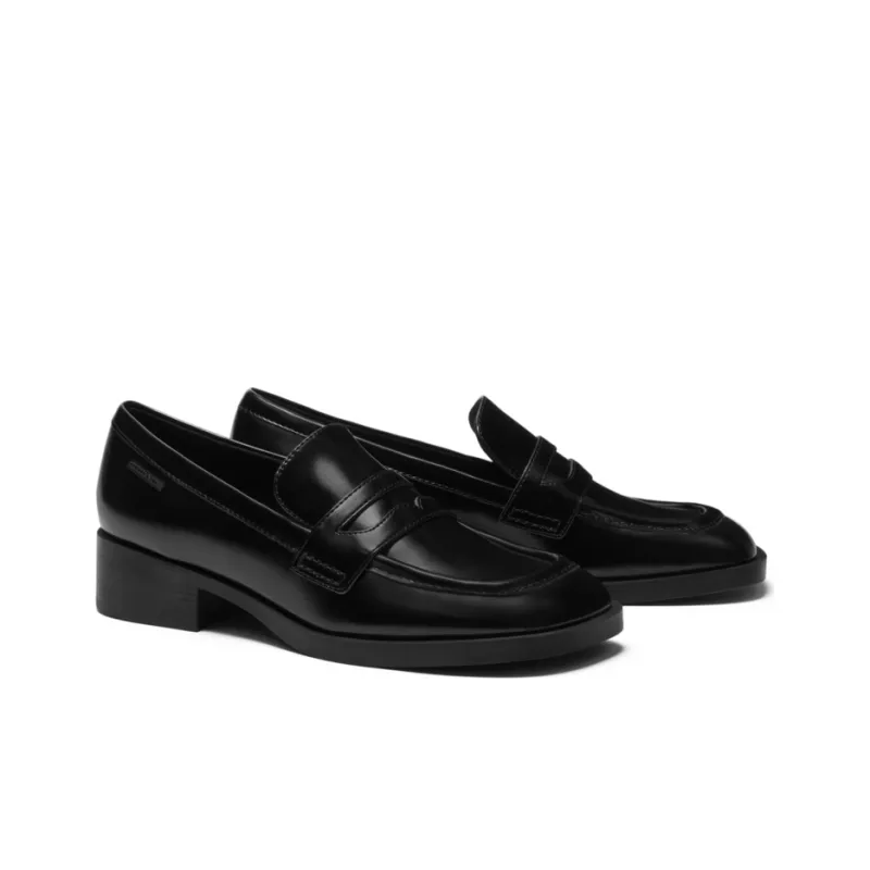 CHARLES&KEITH Loafers Women's Black/BLACK TEXTURED Black Textured/Light Blue Light Blue/Beige-1