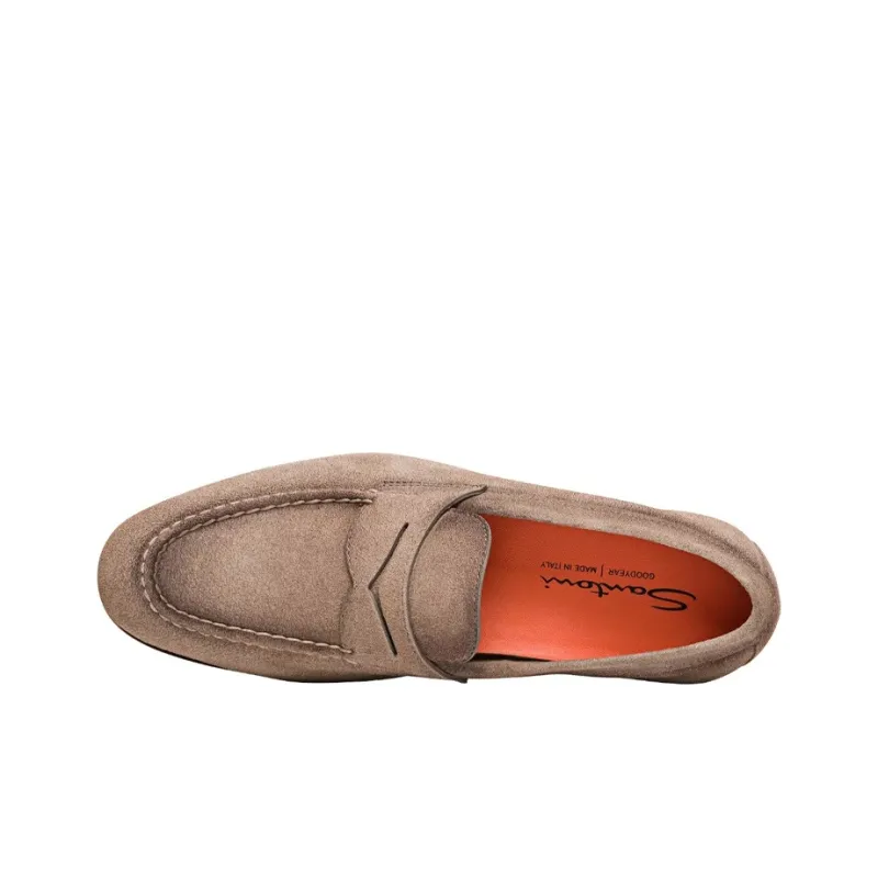 Santoni Suede Penny Loafers-3