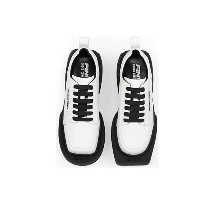 CHOCO CONCERT Design Footwear FIND Platform Shoes Unisex Black White-3