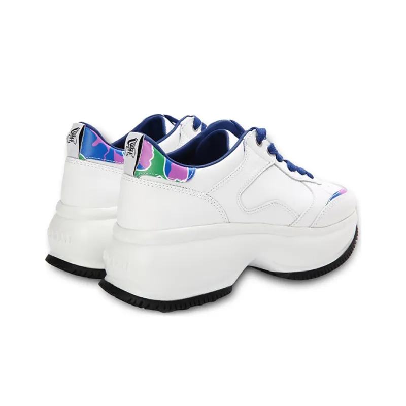 HOGAN Maxi I Active Low Top Platform Shoes Women's White-3