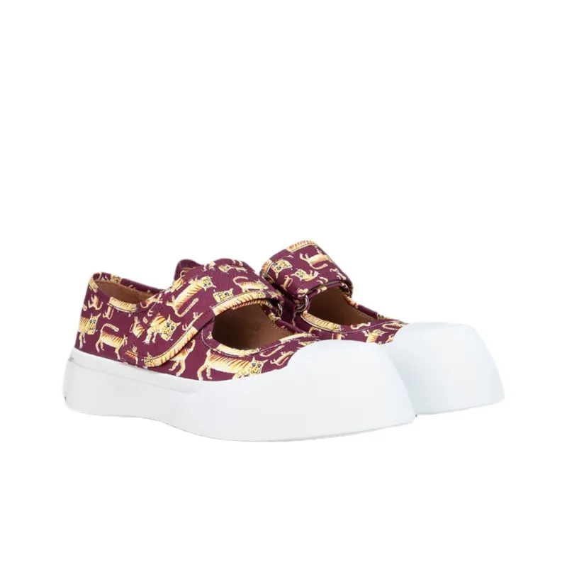 MARNI Pablo Mary jane Flat Platform Shoes Women's Burgundy Year Of The Tiger Limited Edition-1