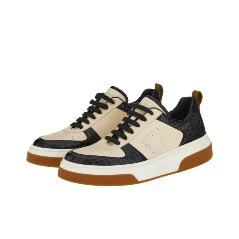FERRAGAMO Stylish Skateboarding Shoes Men's Black-4