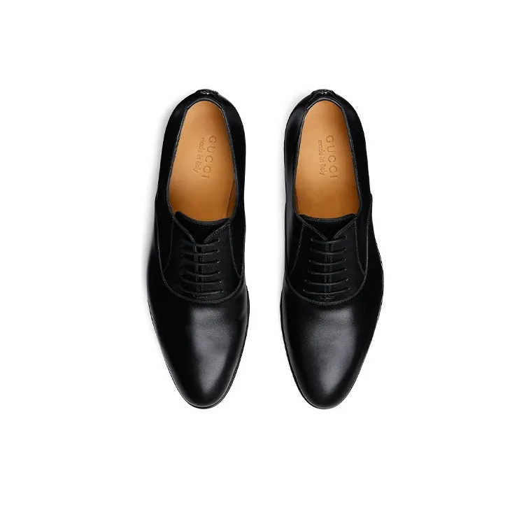 GUCCI Dress Shoes Men Low Top Black-2