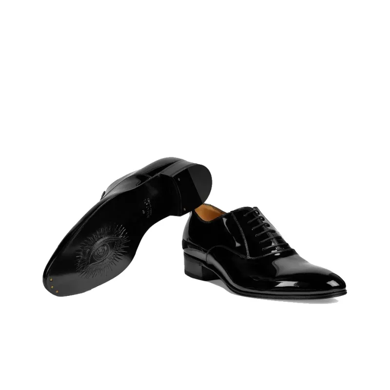 GUCCI Dress Shoes Men Low Top Black-3