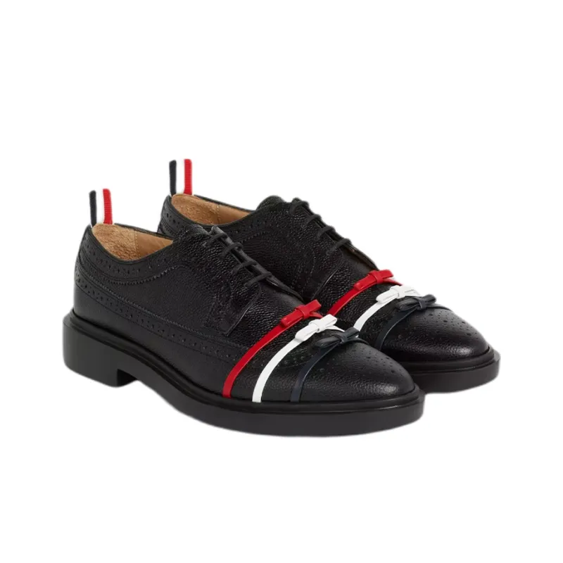 THOM BROWNE Three-bow Longwing Brogues-2