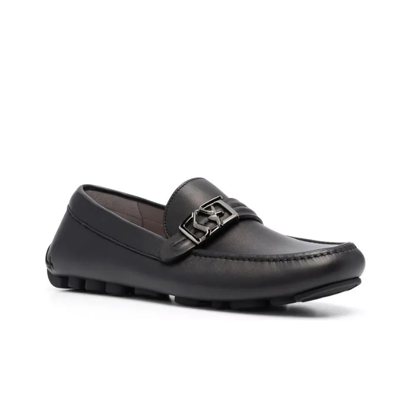 FERRAGAMO Gancini Leather Loafers-1