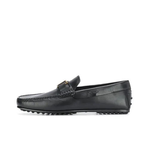 TOD'S City Grommino Driving Gommino Loafers Men's Black