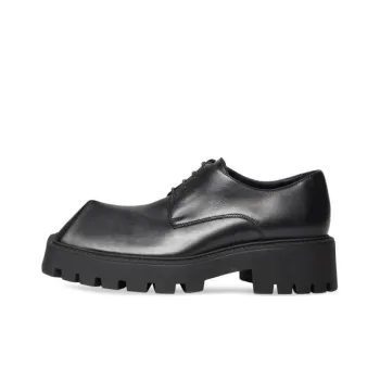 Balenciaga Rhino Derby Shoes 'Black Smooth Calfskin' Women's