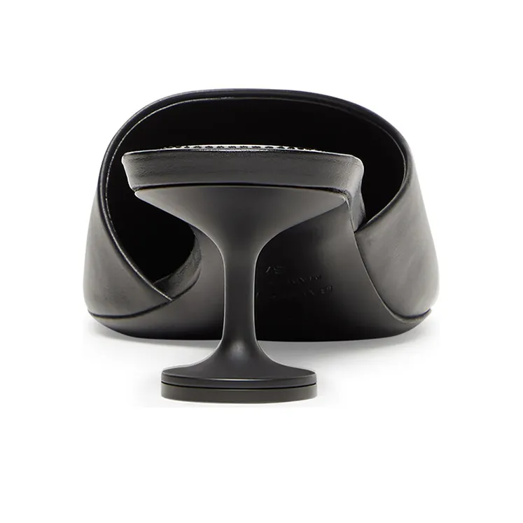 Balenciaga Lady 50mm Mule Blacker Leather Women's-6
