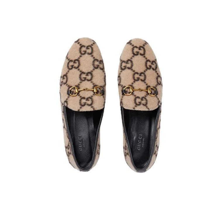 GUCCI Jordaan Gg Wool Loafer Women's-2