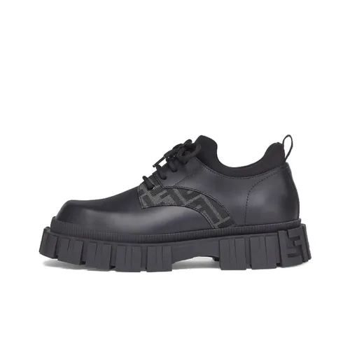 FENDI Leather Shoes Black Male