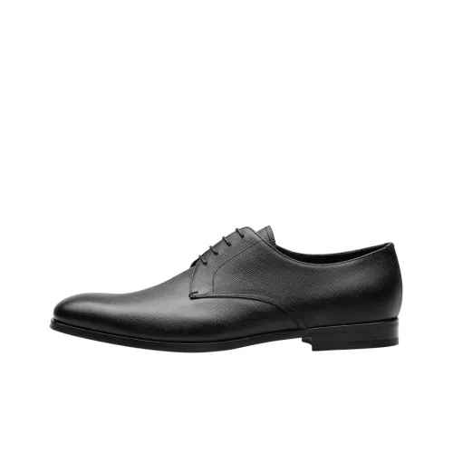 PRADA Saffiano Leather Derby Shoes