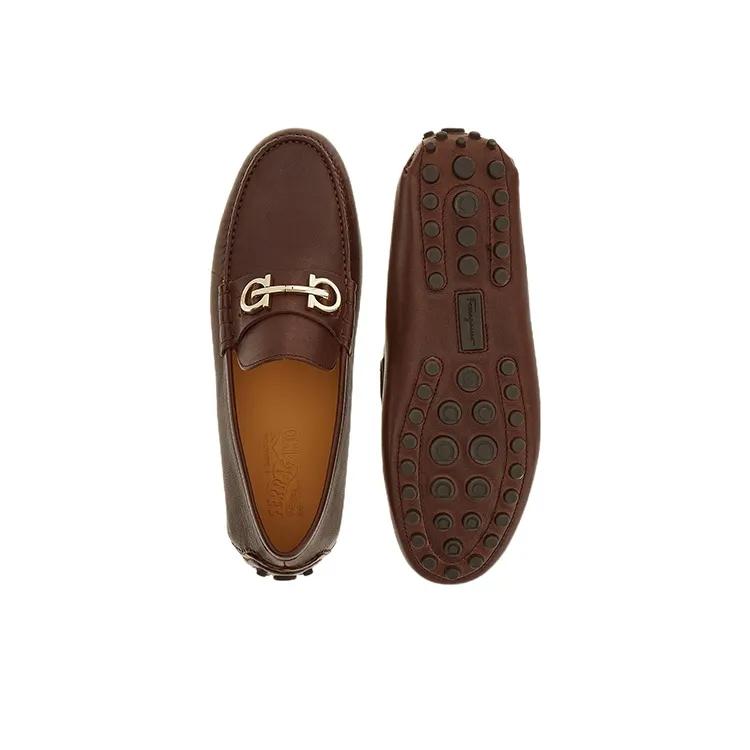 FERRAGAMO Horsebit-detail Leather Loafers-5