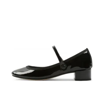 Repetto Rose Mary Jane Block Heel Mary Jane Shoes Women's Black