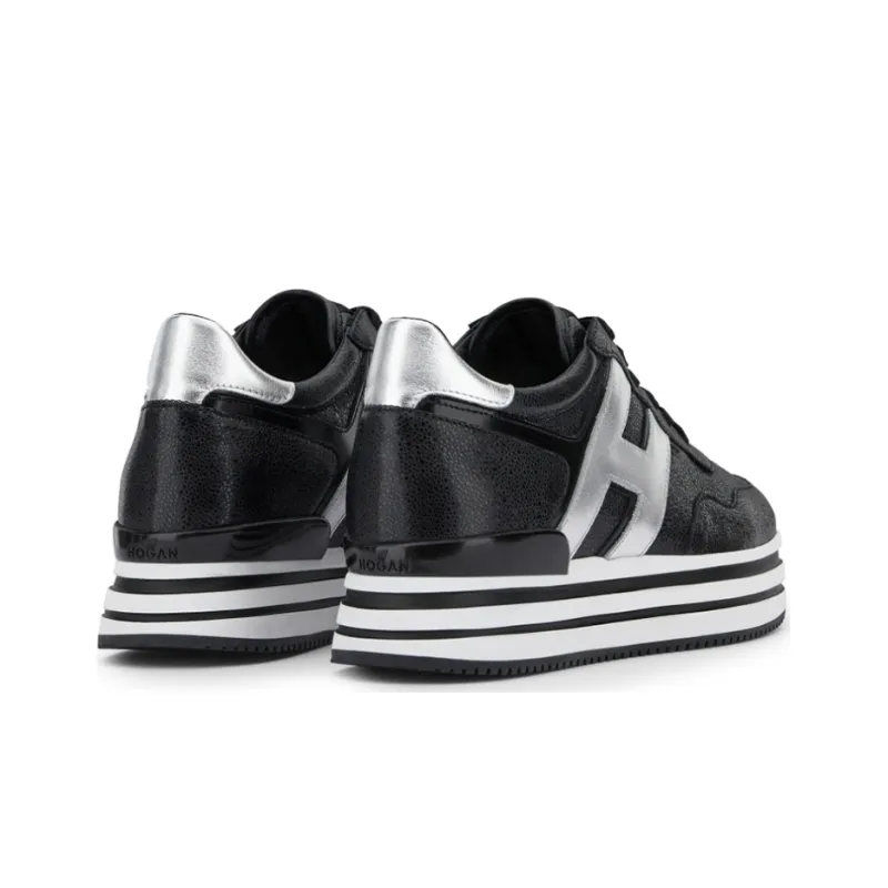 HOGAN H222 Platform Shoes Women's Black-2
