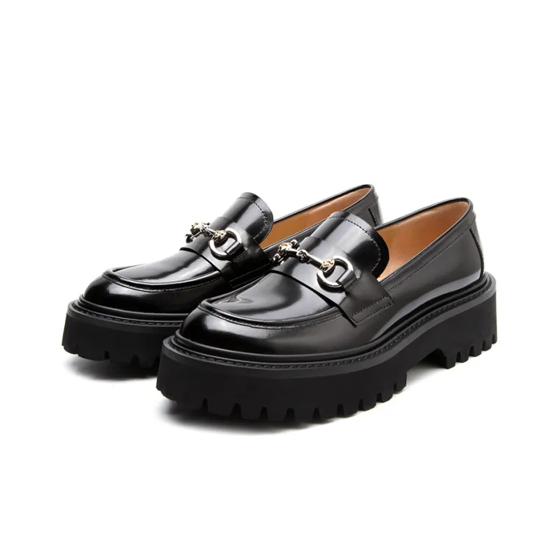 Satchi Casual Leather Shoes Women's Black-2