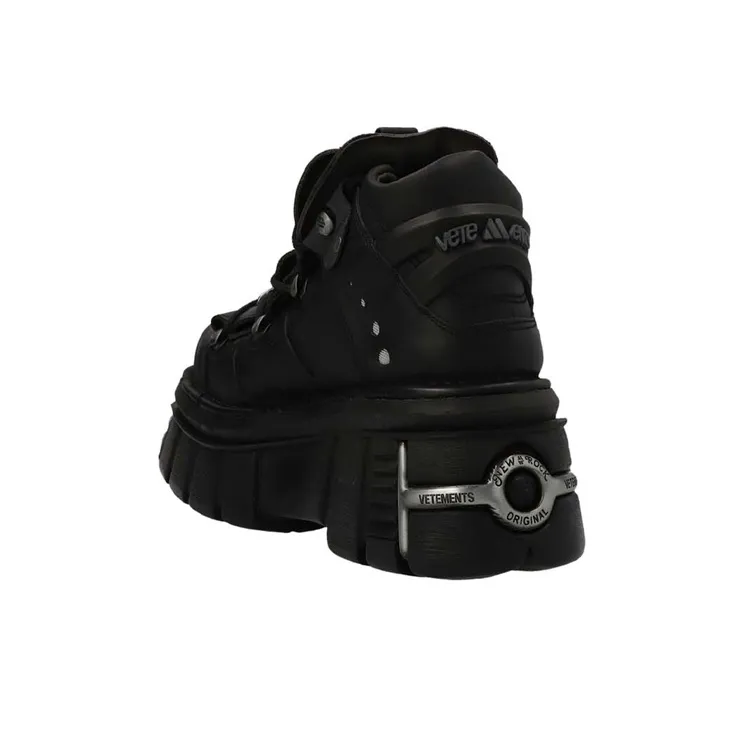 Vetements 75mm Platform Leather Sneakers-4