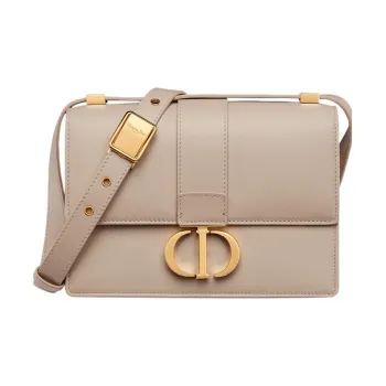 DIOR 30 Montaigne Cow Leather Monsta Bag Box Bag Handbag Shoulder Bag Crossbody Bag Small Size Women's Rouge Beige