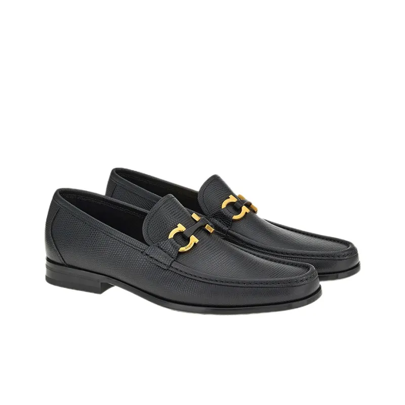 FERRAGAMO GANCINI Casual Shoes Men's Black-1