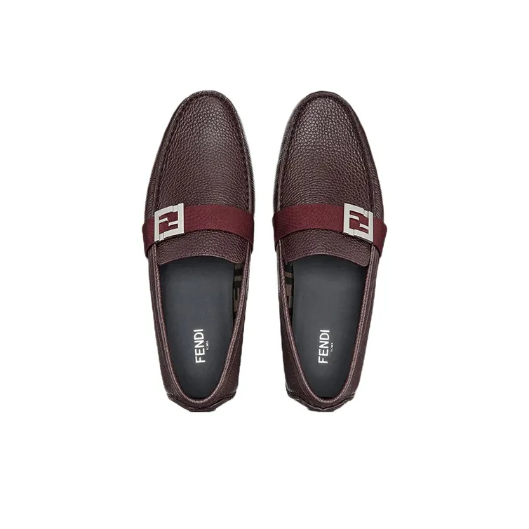FENDI Men's Casual Shoes Men Low-Top Burgundy-2
