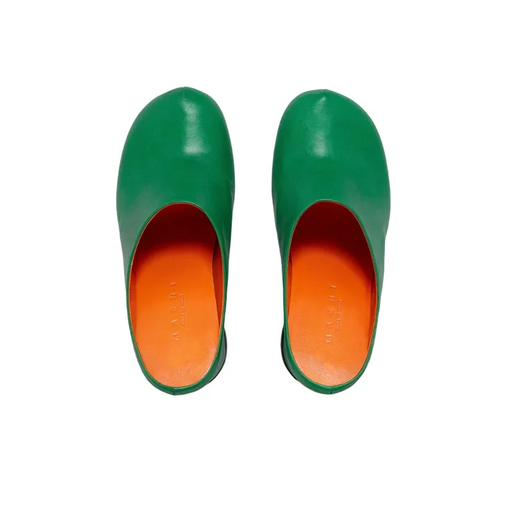 MARNI Fussbett Wrap-toe Slippers Women's Green-4