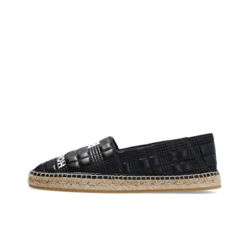 Burberry Horseferry Leather Espadrilles