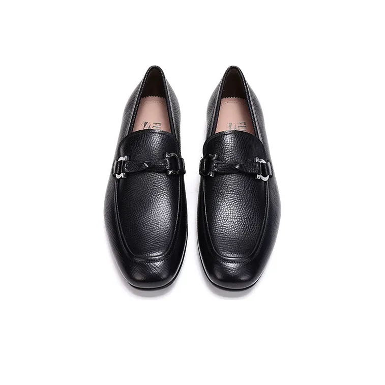 FERRAGAMO Barry Series Dress Shoes Men's Black-3