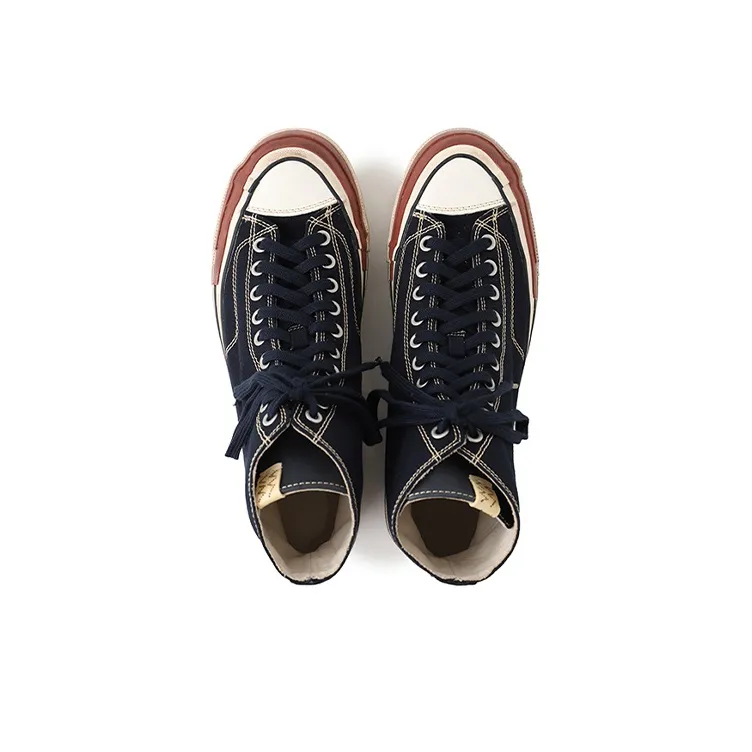 Visvim SKAGWAY HI G.PATTEN Platform Shoes Men's Marine Blue-2