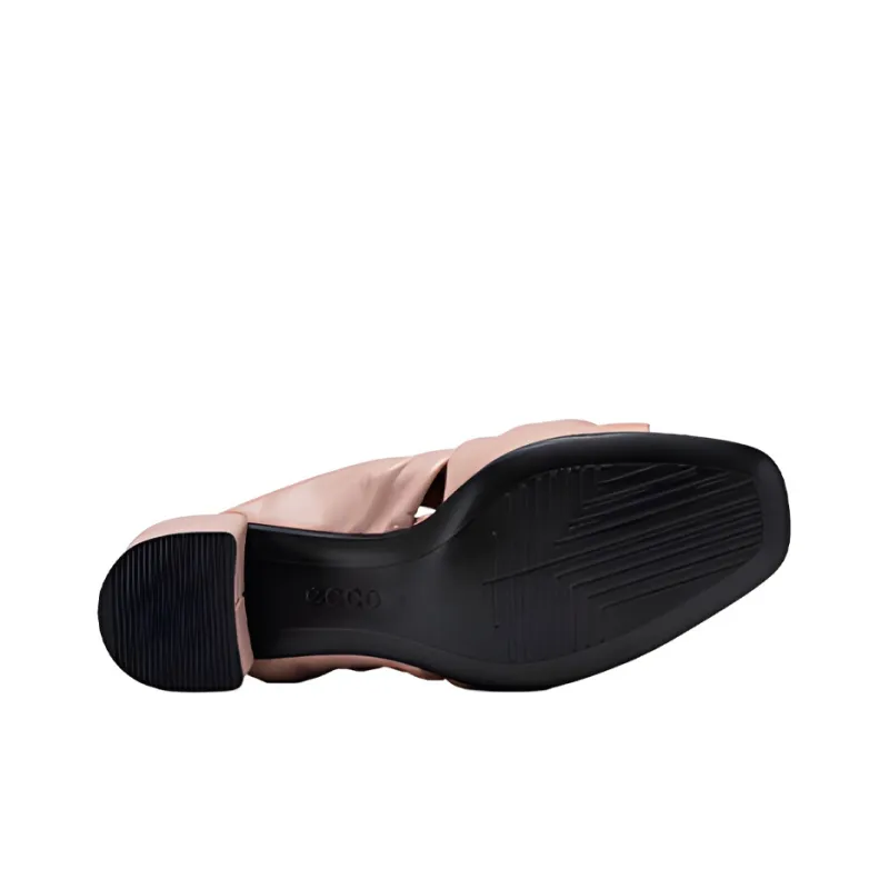 Ecco Block Heel Mid Low Heel Shoes Women's Tuscany Pink-3