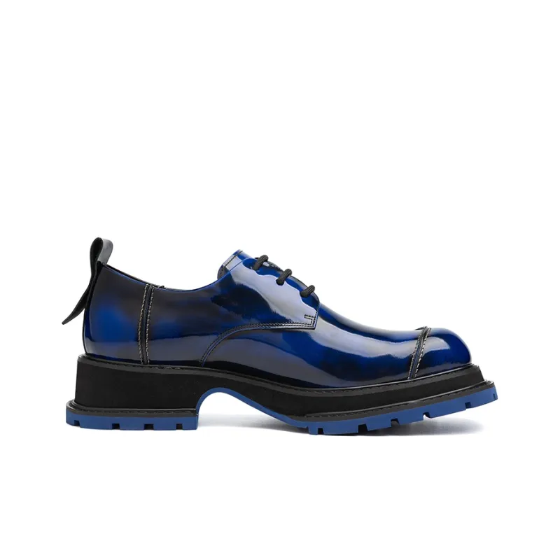 TUATARA T Roy Pearlescent Phantom Collection Platform Shoes Men's Black Blue-1