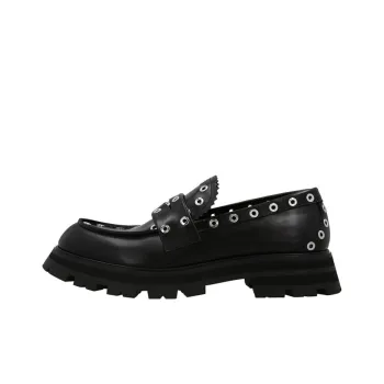 Alexander McQueen Eyelet Embellished Slip On Loafers