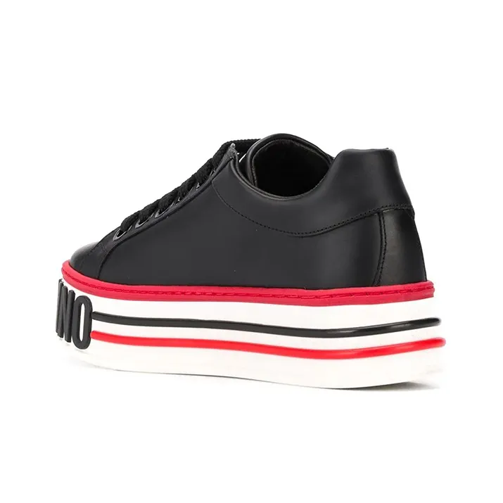 MOSCHINO Low-Top Platform Shoes Women's Black-4