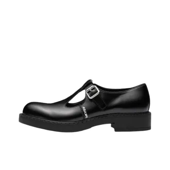 PRADA Brushed leather Mary Jane Shoes